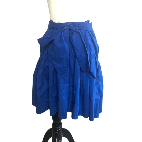 Lauren Ralph Lauren Royal Blue Midi Flare Skirt w/ Waist Tie Detail, Size 6, NWT - Picture 4 of 8